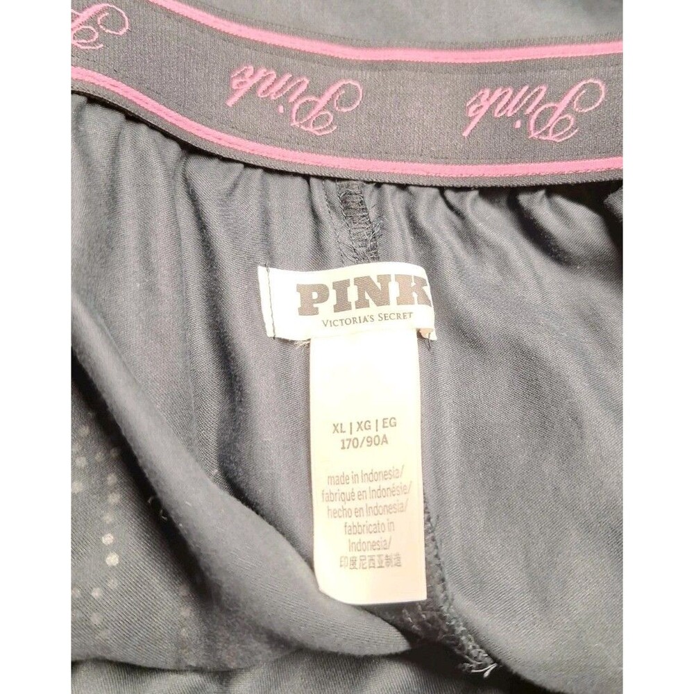 PINK Victoria's Secret Black Skeleton Hand Embellished Sleep Shorts XL Halloween - Picture 6 of 8